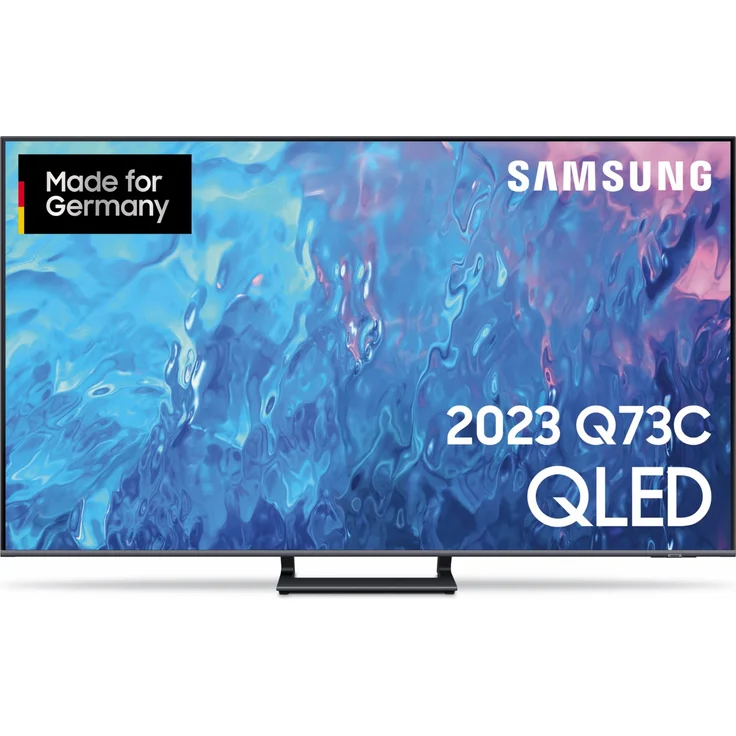 Samsung GQ75Q73CAT 189 cm (75 Zoll) QLED Smart TV (Ultra HD, HDR10+ Adaptive, HDR10+ Gaming, HDR, HLG, Edge LED) Twin-HD-Triple-Tuner (Satellit, Antenne, Kabel) Modelljahr 2023 Energieklasse F (DE-Modell) – Bild 1