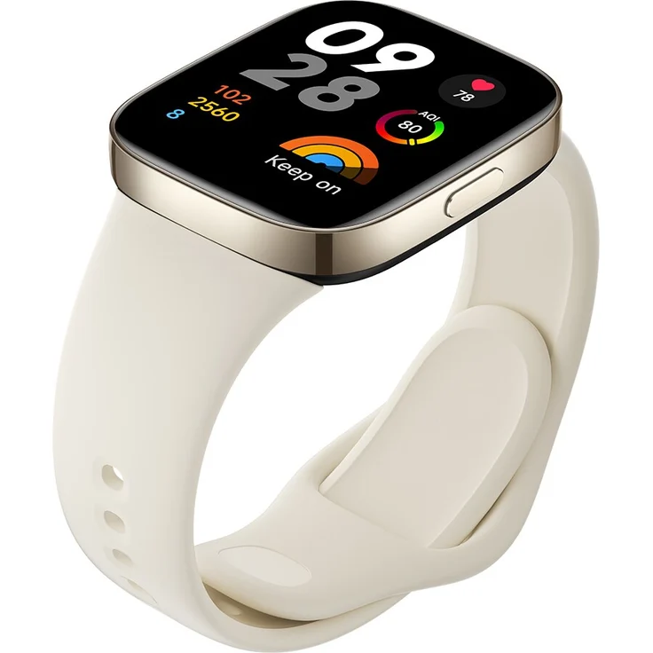 Xiaomi Redmi Watch 3 Smartwatch GPS, Unisex, Einheitsgröße, Silikonarmband, Ivory – Bild 6