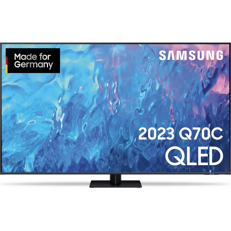 Samsung GQ85Q70CAT 214 cm (85 Zoll) QLED Smart TV (Ultra HD, HDR10+ Adaptive, HDR10+ Gaming, HDR, HLG, Edge LED) Twin-HD-Triple-Tuner (Satellit, Antenne, Kabel) Modelljahr 2023 Energieklasse F (DE-Modell)