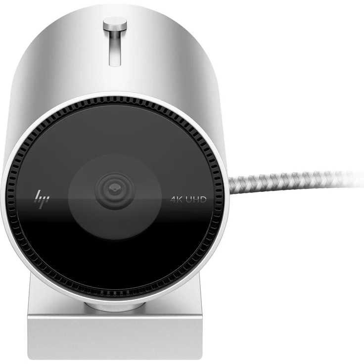 HP 4K-Webcam silber, Streaming-Webcam mit Weitwinkelbetrachtung und Gesichtsfokus (4C9Q2AA#ABB) – Bild 5