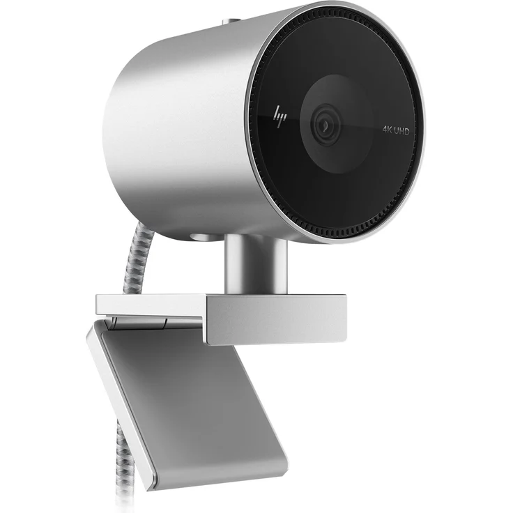 HP 4K-Webcam silber, Streaming-Webcam mit Weitwinkelbetrachtung und Gesichtsfokus (4C9Q2AA#ABB) – Bild 3