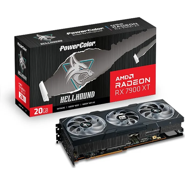 PowerColor Radeon RX 7900 XT Hellhound - 20GB GDDR6, HDMI, DisplayPort