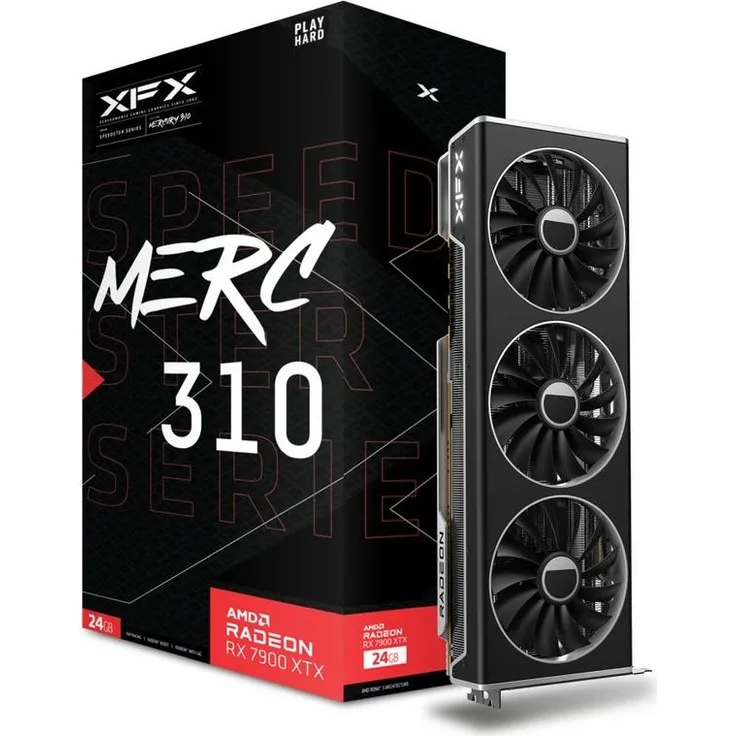 XFX Speedster MERC 310 Radeon RX 7900 XTX Black Edition - 24GB GDDR6, HDMI, DisplayPort (RX-79XMERCB9)