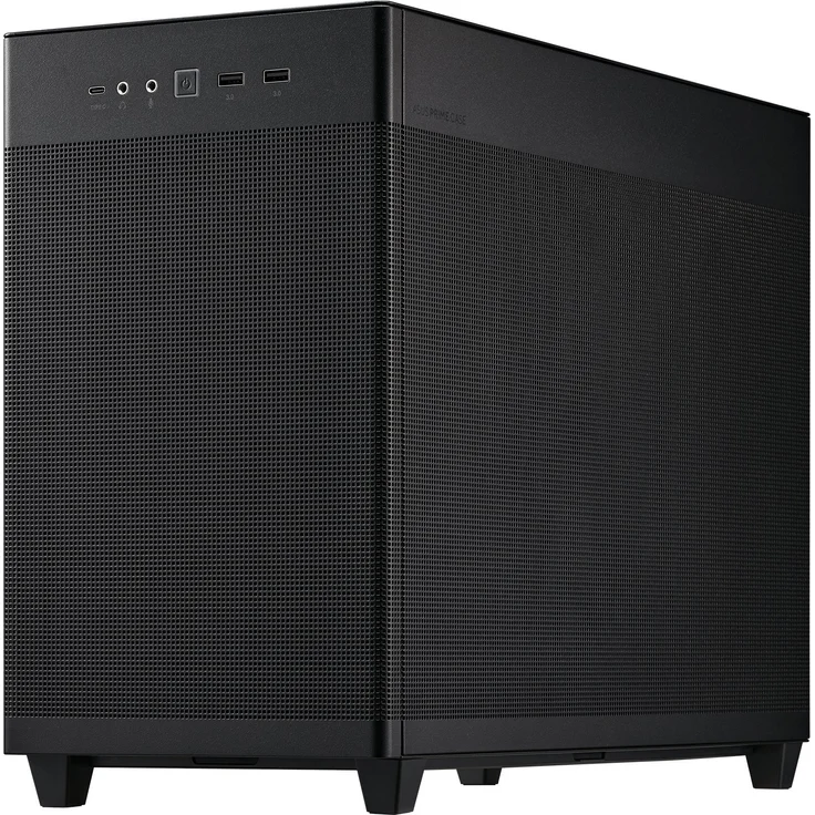 ASUS Prime AP201, schwarz, Glasfenster, ATX-Midi-Tower – Bild 2