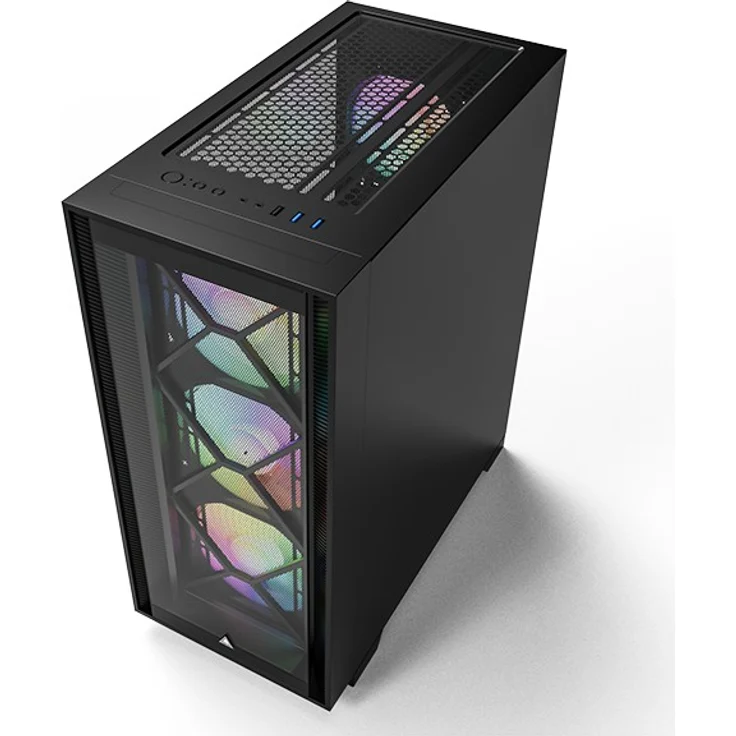 Montech AIR 1000 Premium, Midi-Tower, Tempered Glass, - schwarz (AIR 1000 PREMIUM BK) – Bild 2