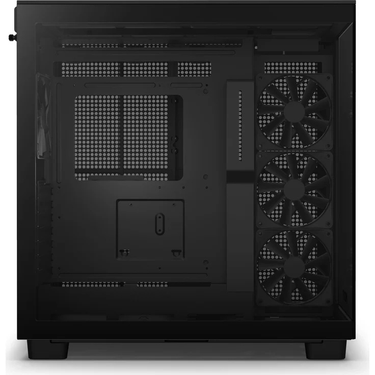 NZXT H9 Flow All Black Tower-Gehäuse, schwarz, Tempered Glass – Bild 3