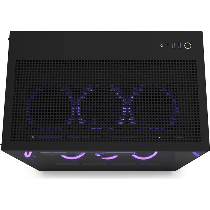 NZXT H9 Flow All Black Tower-Gehäuse, schwarz, Tempered Glass – Bild 4