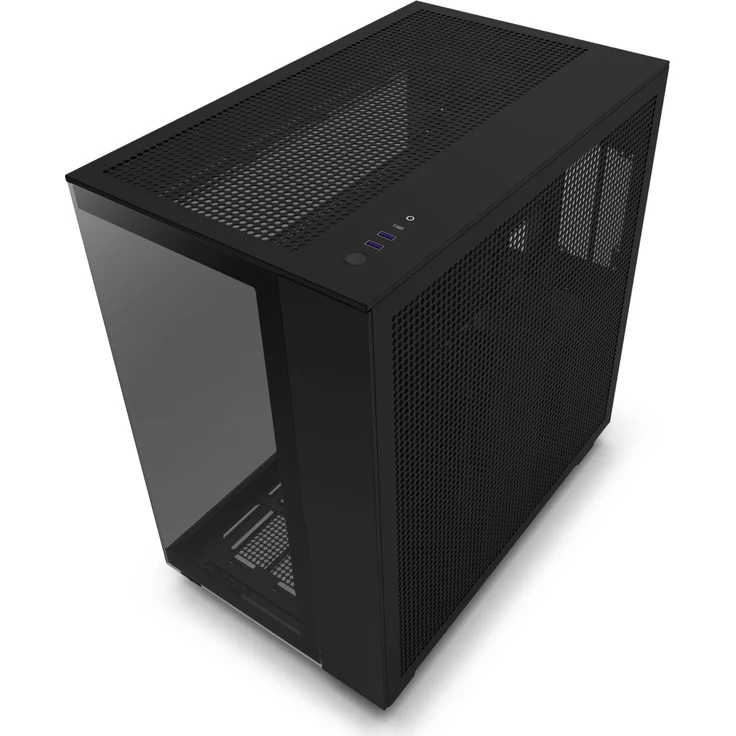 NZXT H9 Flow All Black Tower-Gehäuse, schwarz, Tempered Glass – Bild 2