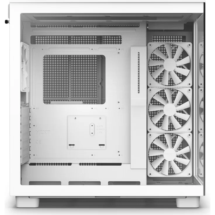 NZXT H9 Flow All White Tower-Gehäuse, weiß, Tempered Glass – Bild 3