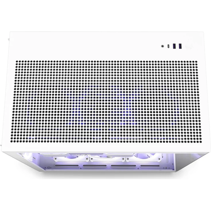 NZXT H9 Flow All White Tower-Gehäuse, weiß, Tempered Glass – Bild 4