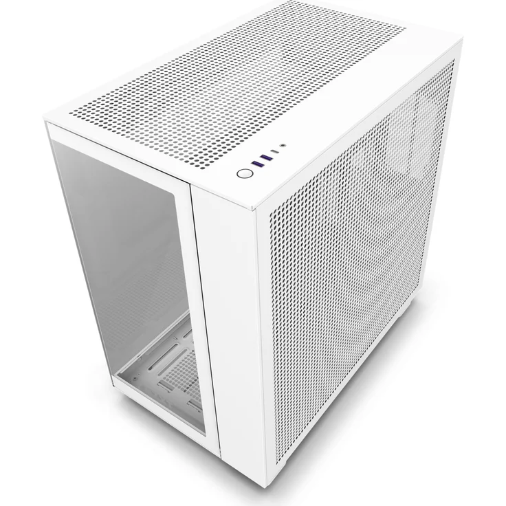 NZXT H9 Flow All White Tower-Gehäuse, weiß, Tempered Glass – Bild 2
