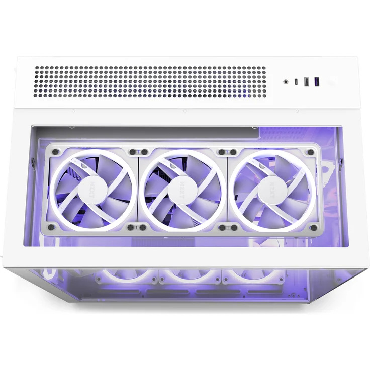 NZXT H9 Elite All White Tower-Gehäuse, weiß, Tempered Glass – Bild 4