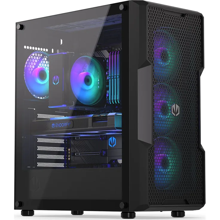 ENDORFY Regnum 400 ARGB Tower-Gehäuse, schwarz, Tempered Glass