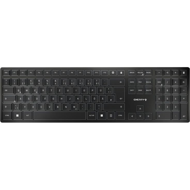 Cherry KW 9100 SLIM, Tastatur, Bluetooth, USB Dongle, QWERTZ, mechanisch, schwarz (JK-9100DE-2)