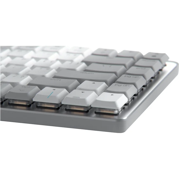 Logitech MX Mechanical Mini for Mac - Minimalist Wireless Illuminated Performance Keyboard, Tastatur, Bluetooth, USB Dongle, QWERTZ, mechanisch, weiß (920-010796) – Bild 4