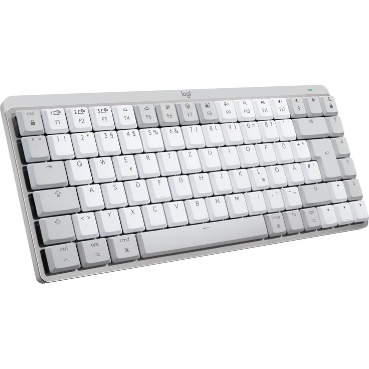 Logitech MX Mechanical Mini for Mac - Minimalist Wireless Illuminated Performance Keyboard, Tastatur, Bluetooth, USB Dongle, QWERTZ, mechanisch, weiß (920-010796) – Bild 2