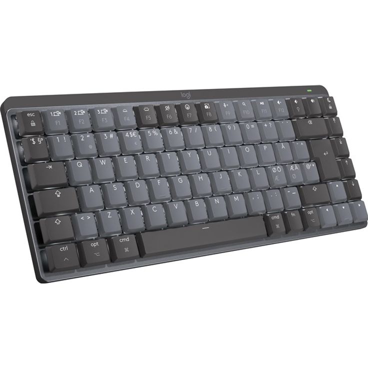 Logitech MX Mechanical Mini for Mac - Minimalist Wireless Illuminated Performance Keyboard, Tastatur, Bluetooth, USB Dongle, QWERTZ, mechanisch, schwarz, grau (920-010832) – Bild 2