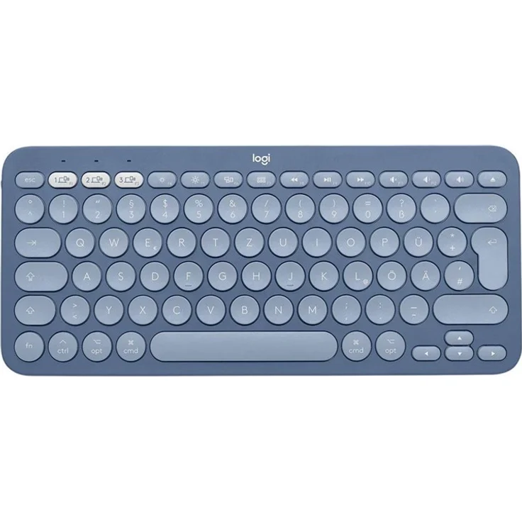 Logitech K380 Multi-Device Bluetooth Keyboard for Mac, Tastatur, Bluetooth, QWERTZ, blau (920-011173) – Bild 1