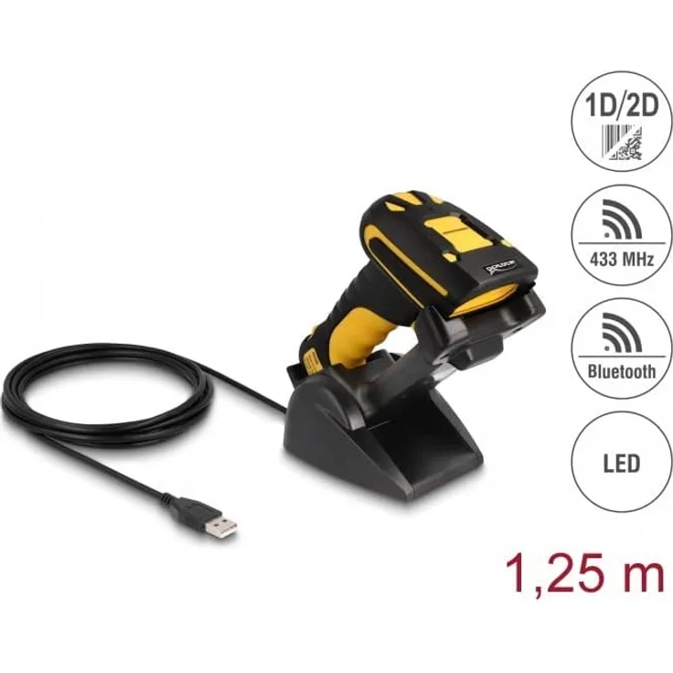 Honeywell 1400g2D-2USB Voyager USB-Kit mit omnidirektionalem 1D-PDF417-2D-USB Typ A, 1,5 m gerades Kabel, schwarz (1400G2D-2USB-1)