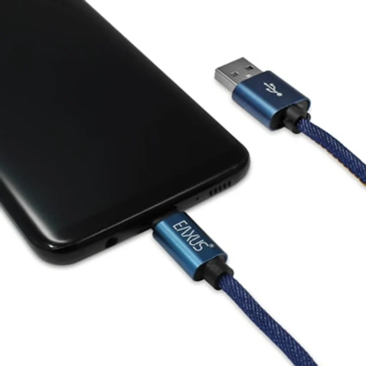 Eaxus USB-C Lade- Datenkabel 1m Anti-Bruch im Jeans Design, iPad Pro – Bild 5