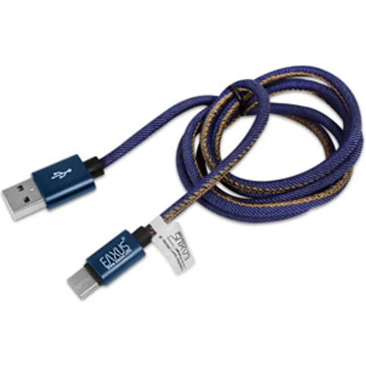 Eaxus USB-C Lade- Datenkabel 1m Anti-Bruch im Jeans Design, iPad Pro – Bild 3