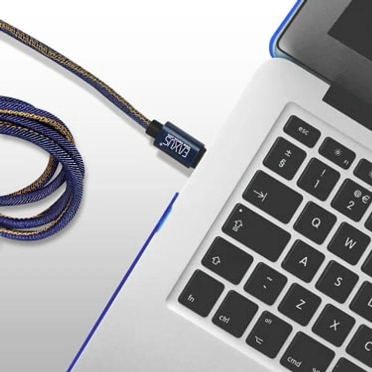 Eaxus USB-C Lade- Datenkabel 1m Anti-Bruch im Jeans Design, iPad Pro – Bild 4