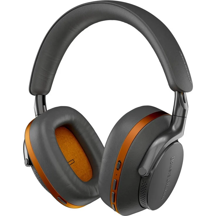 Bowers & Wilkins PX8 McLaren Edition Over-Ear-Kopfhörer mit Hybrides Noise Cancelling, Transparenzmodus, Trägersensor, grau/orange – Bild 5