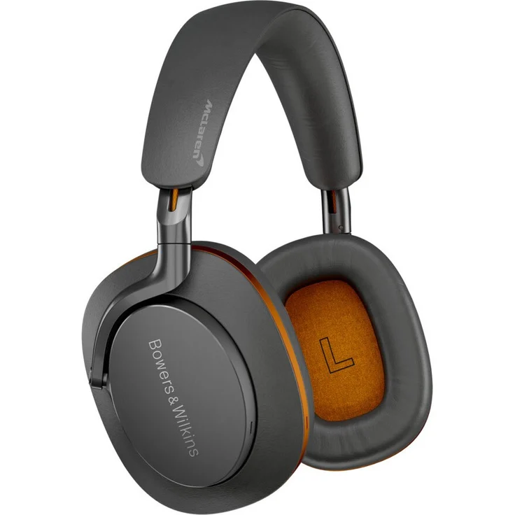 Bowers & Wilkins PX8 McLaren Edition Over-Ear-Kopfhörer mit Hybrides Noise Cancelling, Transparenzmodus, Trägersensor, grau/orange – Bild 4