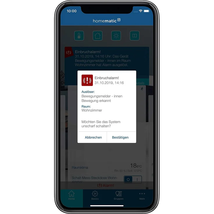 Homematic IP HmIP-SMI55 Smart Home Bewegungsmelder im 55er-Rahmen – innen, Zubehör für Ihr Homematic IP Smart Home mit App-Funktion, für Alarmlösung, schaltet Leuchten, Wandschalter, Energie sparen (151769A0) – Bild 6