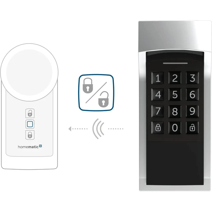 Homematic IP HmIP-WKP Smart Home Keypad, Codeschloss für die Haustür mit App-Funktion, Öffnen und Schließen mit Zahlencode, Erweiterung für Homematic IP Türschlossantrieb (156424A0) – Bild 4