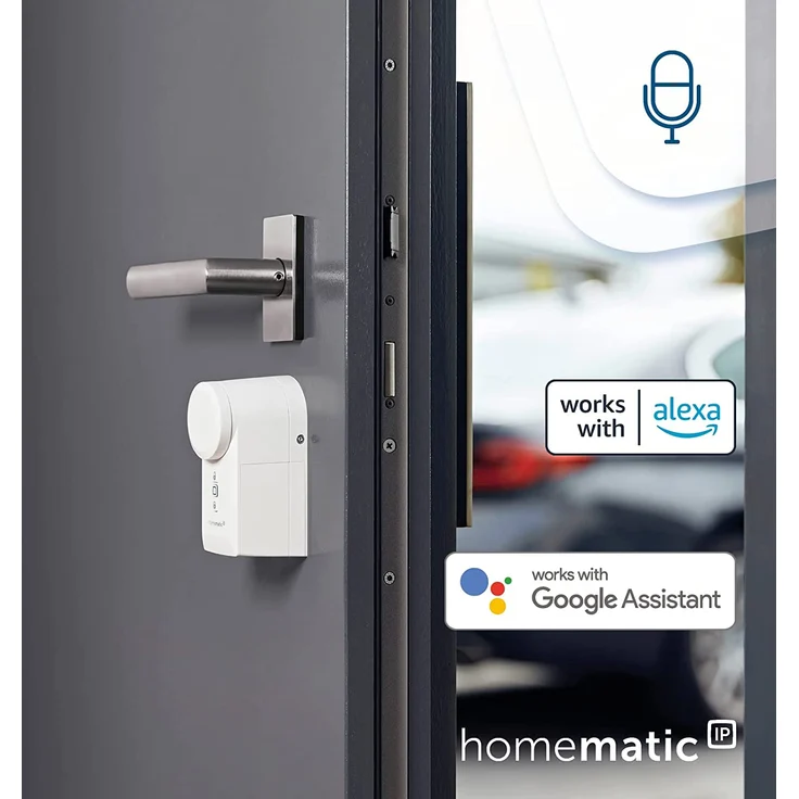 Homematic IP HmIP-SK14 Starter Set Zutritt, Smart Home Türschlossantrieb, elektronisches Türschloss, einfach nachrüstbar (156033A0) – Bild 2