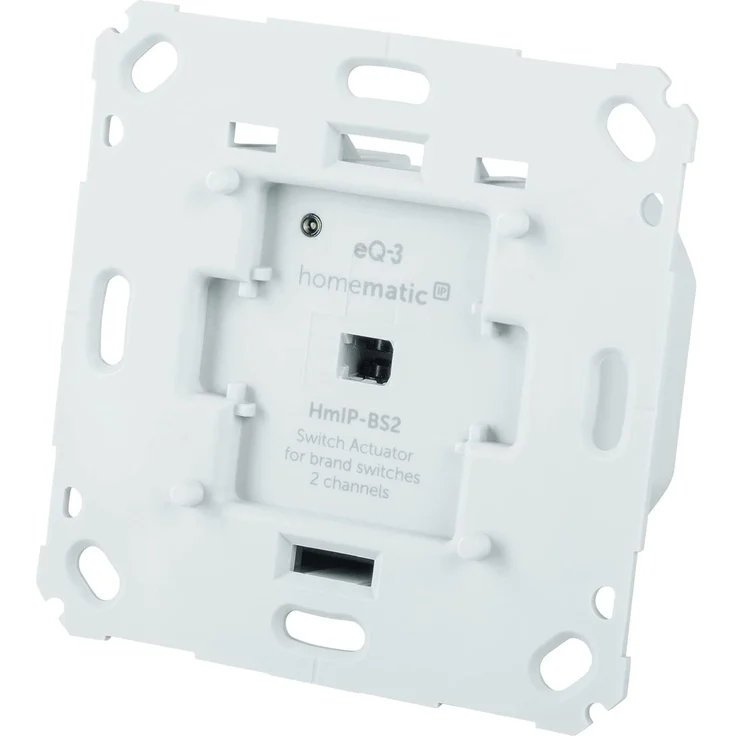 Homematic IP HmIP-BS2 Smart Home Schaltaktor für Markenschalter – 2-fach, zwei Leuchten smart schalten, Energie sparen (156757A0) – Bild 1