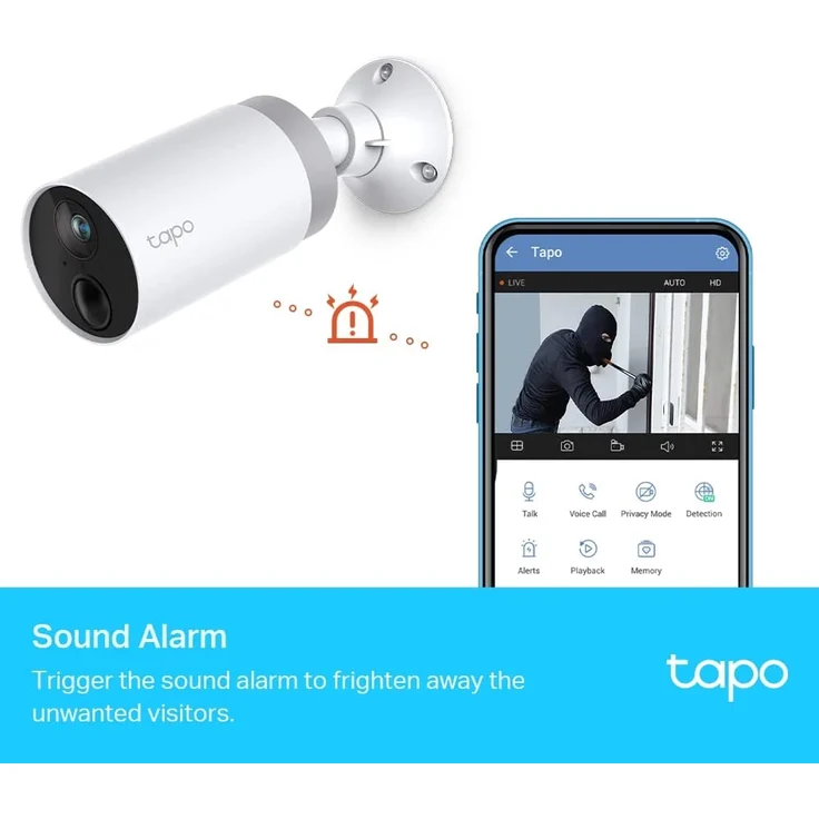 TP-Link Tapo C400S2 Akku Wi-Fi-Kamera für den Außenbereich, 1080p, hohe Definition, vollständiges Sicherheitssystem mit 2 Kameras, wasserdicht IP65, microSD-Karte und Cloud-Speicher, 2-Cam-Set – Bild 6