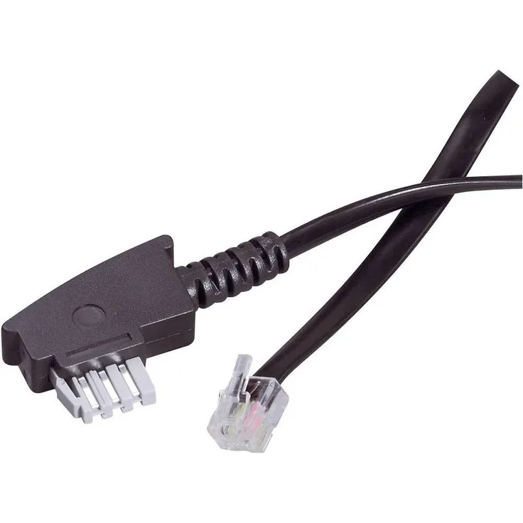 Basetech Fax Anschlusskabel (1x TAE-N-Stecker - 1x RJ11-Stecker 6p4c) 6.00m Schwarz
