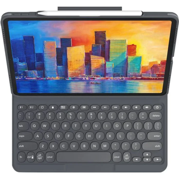 ZAGG Pro Keys, Tablet-Tastatur, für Apple 11" iPad Pro (1. Generation, 2. Generation, 3. Generation), QWERTZ, grau (103407979)