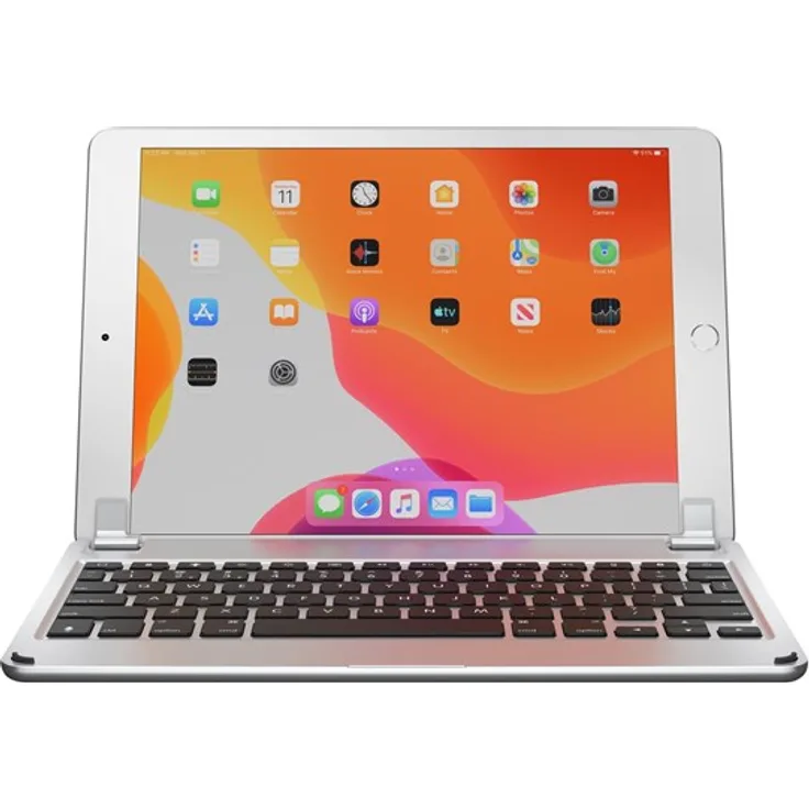 Brydge 10.2, Tablet-Tastatur, für Apple 10.2" iPad (7. Generation, 8. Generation, 9. Generation), QWERTY, silber (BRY80012N)
