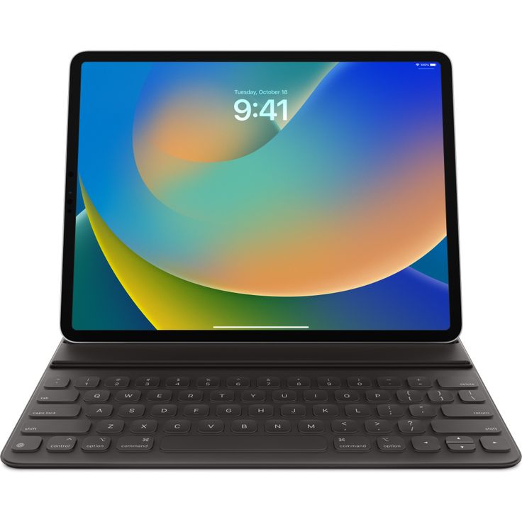 Apple Smart Keyboard Folio, Tablet-Tastatur, für Apple 12,9" iPad (3., 4., 5., 6. Generation), QWERTY, schwarz (MXNL2LL/A)