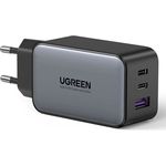 UGREEN USB-A+2xUSB-C 65W GaN Tech Fast Wall Charger EU Black