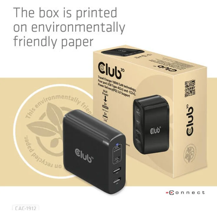 CLUB3D Travel Charger 100W GaN technology, – Bild 1