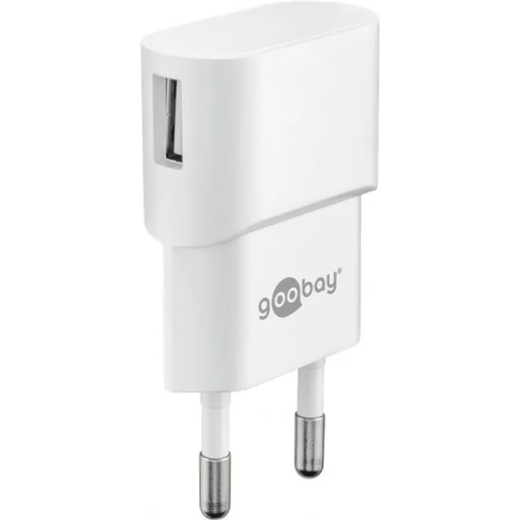 Goobay USB-Ladegerät (5W) weiß kompaktes USB-Netzteil mit 1xUSB Anschluss