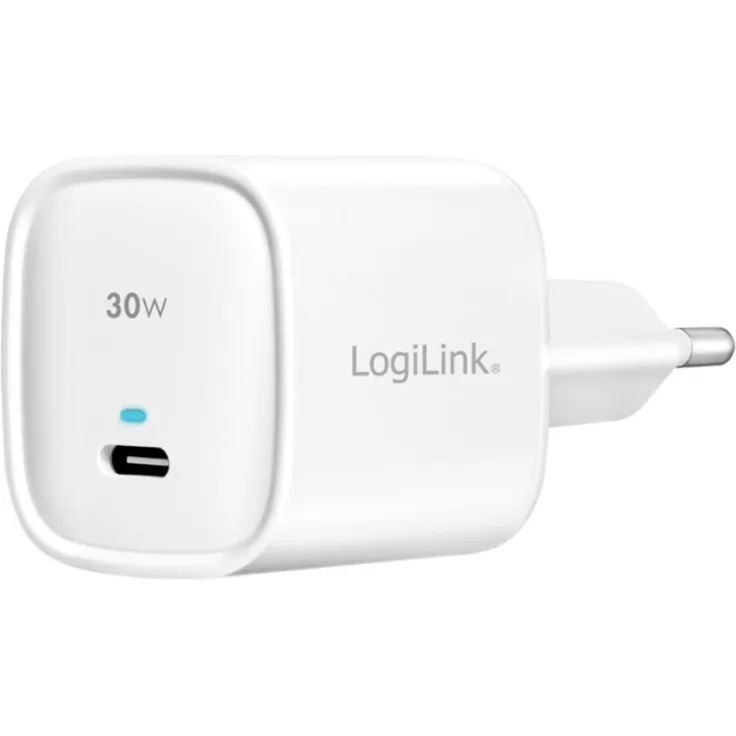 LogiLink USB-Steckdosenadapter, 1x USB-C (PD), weiß