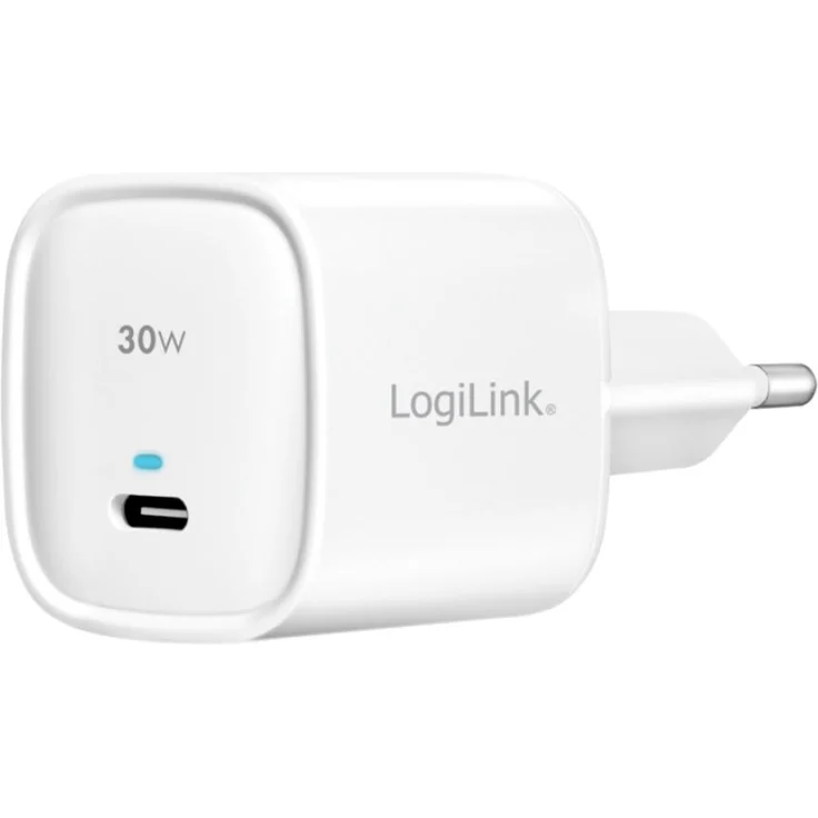 LogiLink USB-Steckdosenadapter, 1x USB-C (PD), weiß