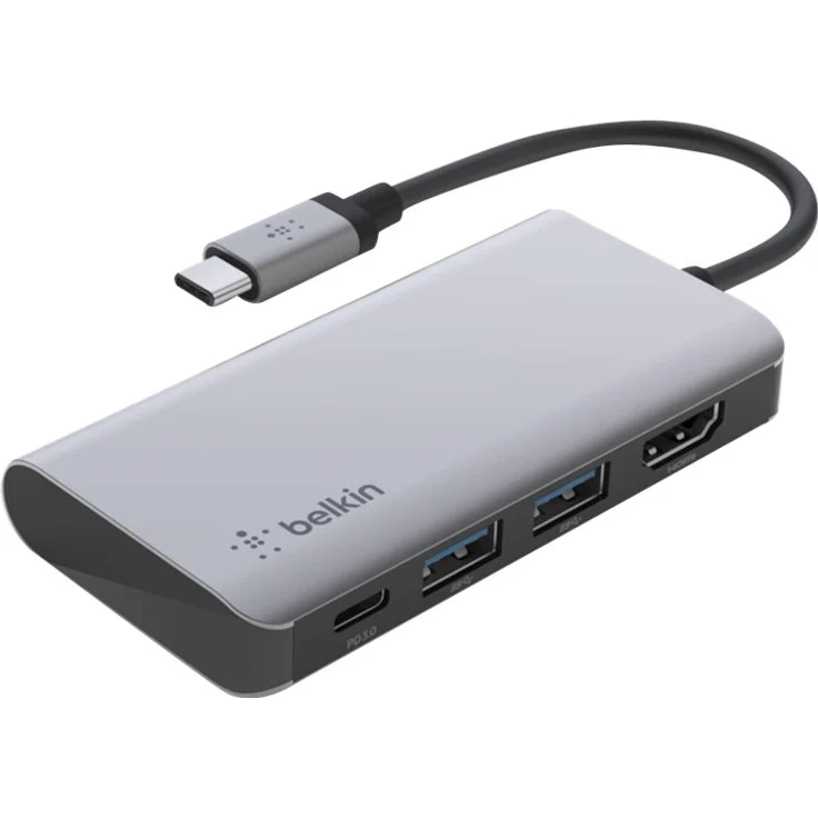 Belkin USB-C 4-in-1 Multiport Adapter (AVC006BTSGY) – Bild 1
