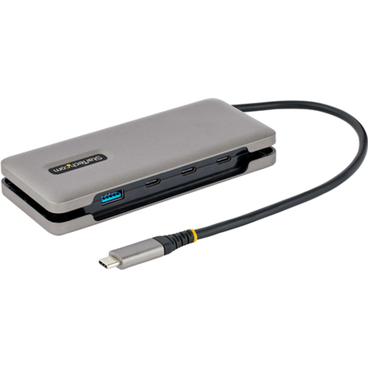StarTech 4-Port USB-C Hub, 1x USB-A and 3x USB-C Ports, USB 3,1 10Gbps, Bus Powered, USB Type C Hub with 9.8" (25cm) Wrap-Around Cable, Portable USB-C to USB-A Hub - USB Expansion Hub (HB31CM1A3CB) - Hub - 1 x USB 3,2 Gen 2 + 3 x USB-C 3,2 Gen 2 - Desktop (HB31CM1A3CB)