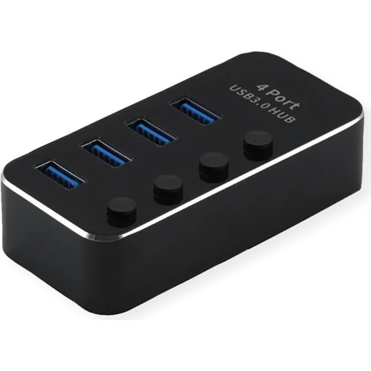 ROLINE USB3.2 Gen1 Hub, 4x A, Ports einzeln schaltbar (14.02.5056)