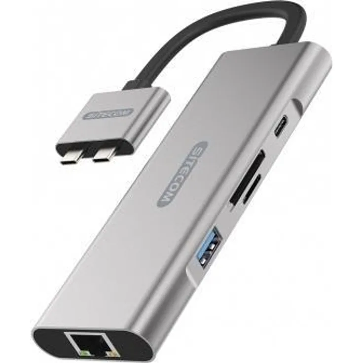 Sitecom CN 411 Dual USB-C Multiport Pro Adapter - Dockingstation - USB-C - 2 x HDMI - GigE (CN-411)