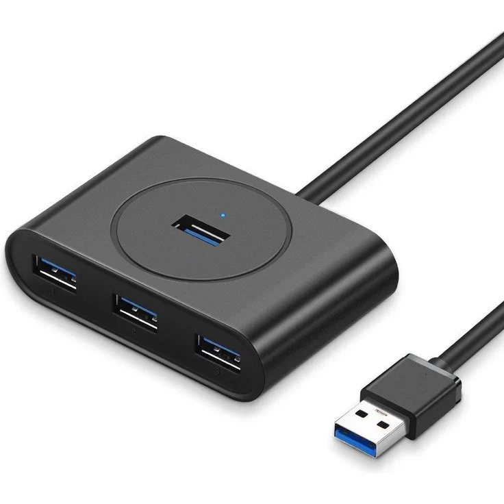 Ugreen USB 3.0 4-Port Hub Multiplexer, 50 cm, schwarz – Bild 2