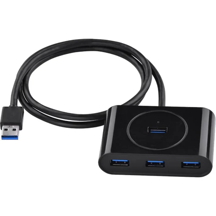 Ugreen USB 3.0 4-Port Hub Multiplexer, 50 cm, schwarz – Bild 3