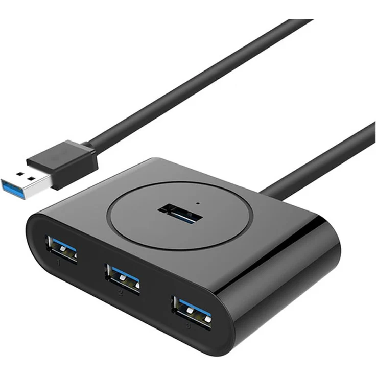 Ugreen USB 3.0 4-Port Hub Multiplexer, 50 cm, schwarz – Bild 1