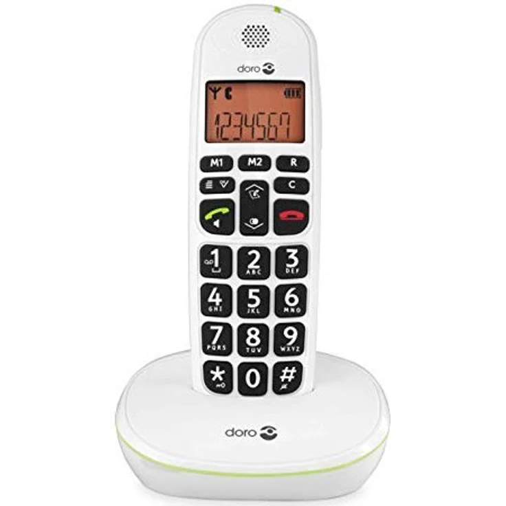 Doro PhoneEasy 100w Duo, DECT Schnurlostelefon mit zusätzlichem Mobilteil, Ladeschale, Freisprechen, weiß – Bild 4